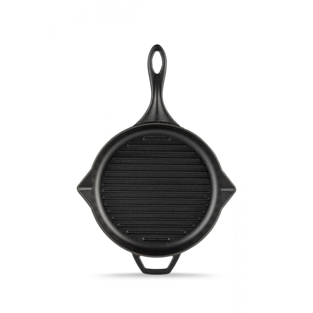 Smaltovaná litinová pánev na gril Hosse, Black Onyx, Ф24cm | Litinová pánev na gril | Litinová pánev |