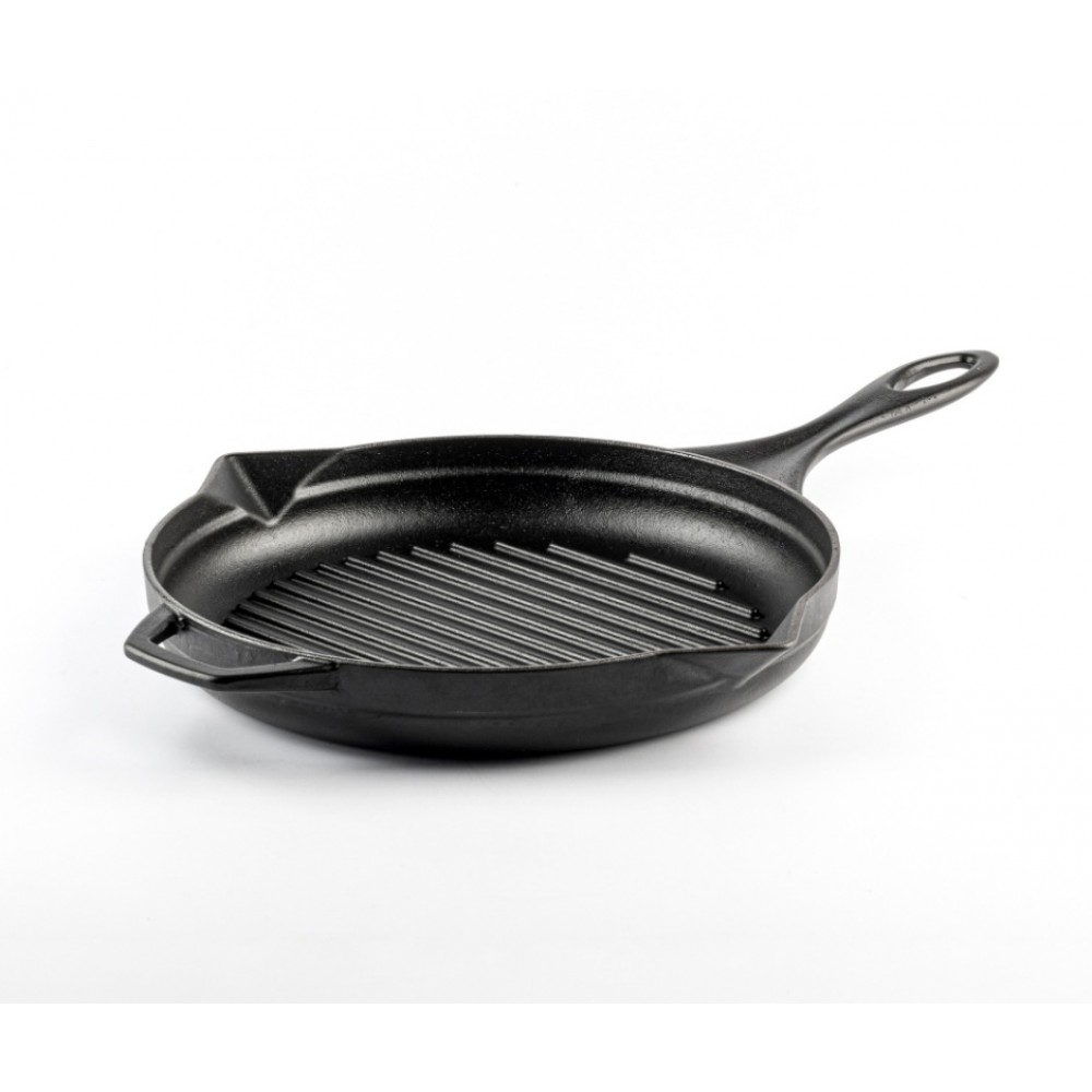 Smaltovaná litinová pánev na gril Hosse, Black Onyx, Ф24cm | Litinová pánev na gril | Litinová pánev |