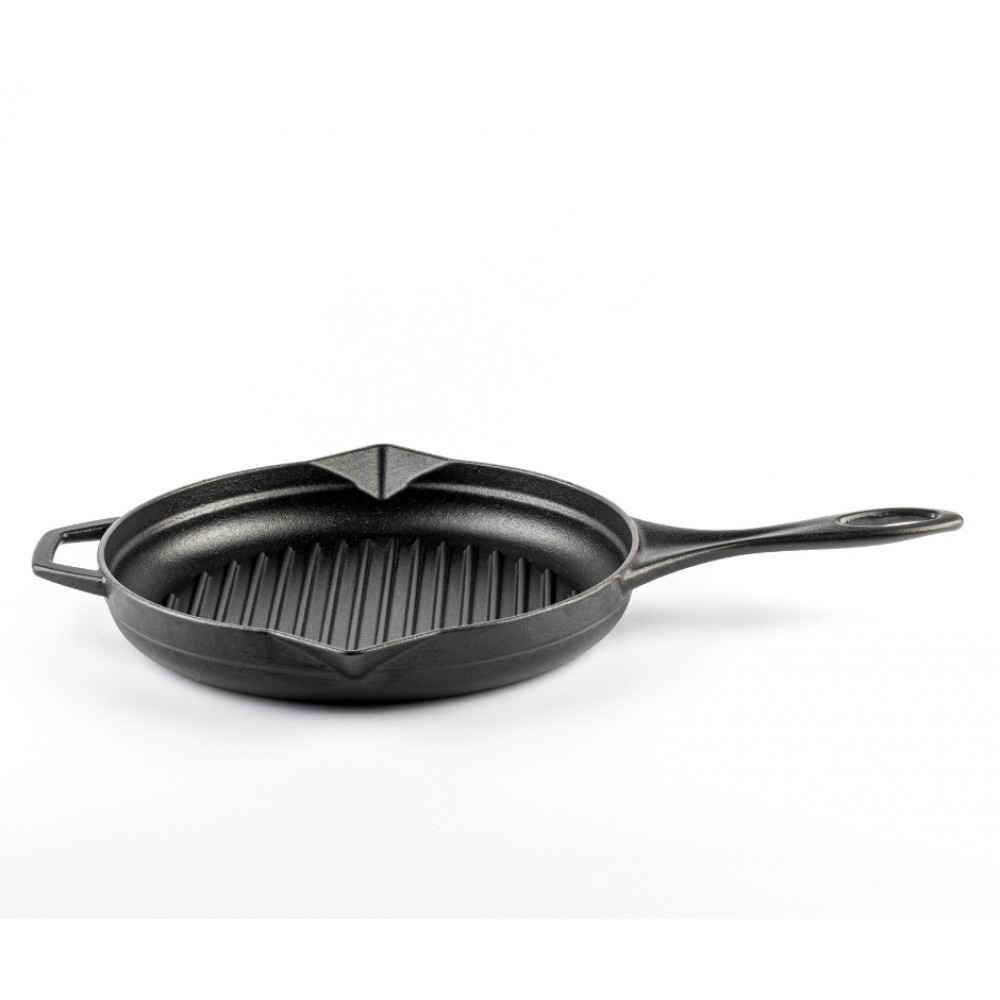Smaltovaná litinová pánev na gril Hosse, Black Onyx, Ф24cm | Litinová pánev na gril | Litinová pánev |