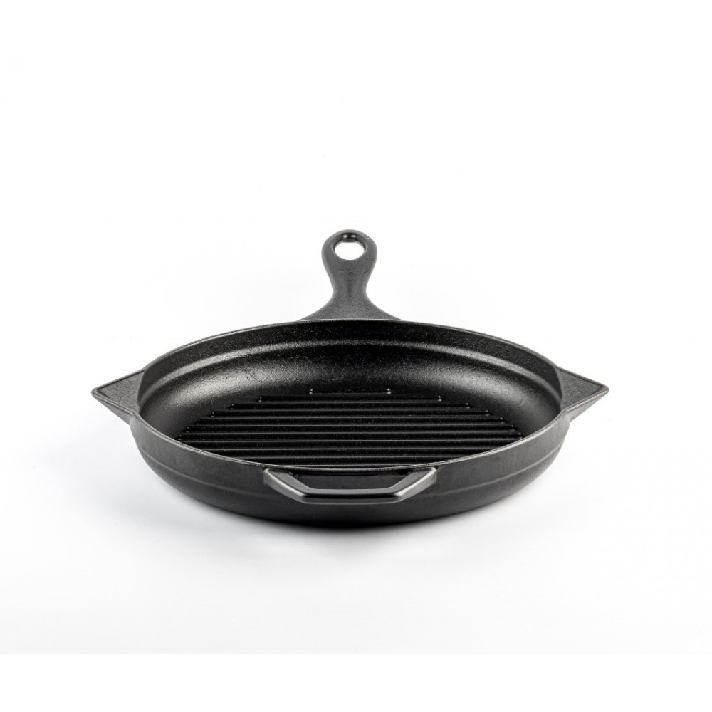 Smaltovaná litinová pánev na gril Hosse, Black Onyx, Ф24cm | Litinová pánev na gril | Litinová pánev |