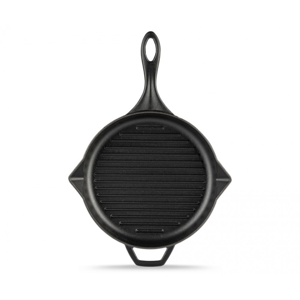 Smaltovaná litinová pánev na gril Hosse, Black Onyx, Ф28cm | Litinová pánev na gril | Litinová pánev |