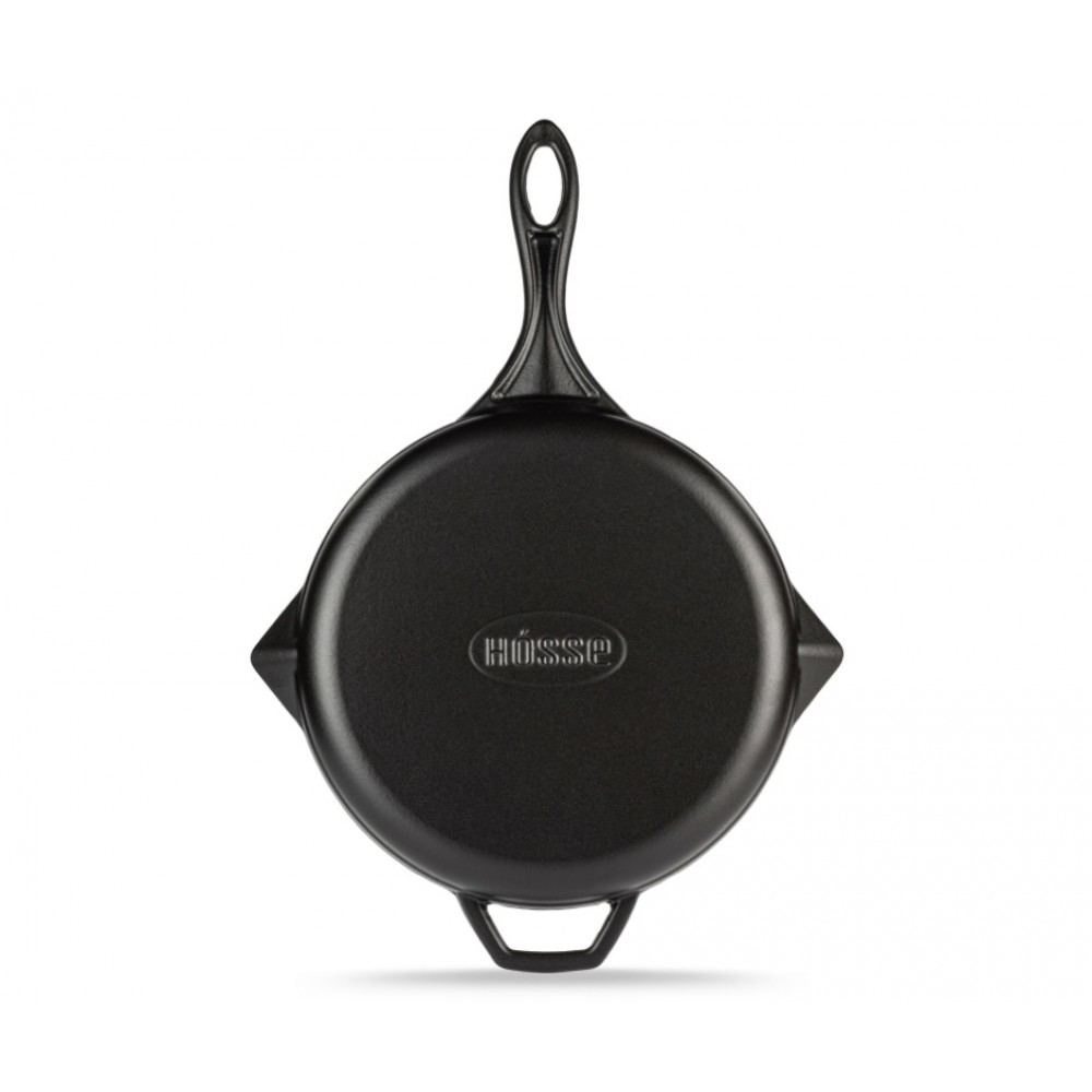 Smaltovaná litinová pánev na gril Hosse, Black Onyx, Ф28cm | Litinová pánev na gril | Litinová pánev |