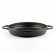 Smaltovaná litinová pánev na gril Hosse, Black Onyx, Ф22cm | Plochá litinová pánev | Litinová pánev |