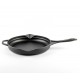 Smaltovaná litinová pánev Hosse, Black Onyx, Ф28cm | Plochá litinová pánev | Litinová pánev |
