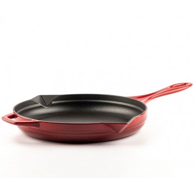 Smaltovaná litinová pánev Hosse, Rubin, Ф28cm - Litinová pánev
