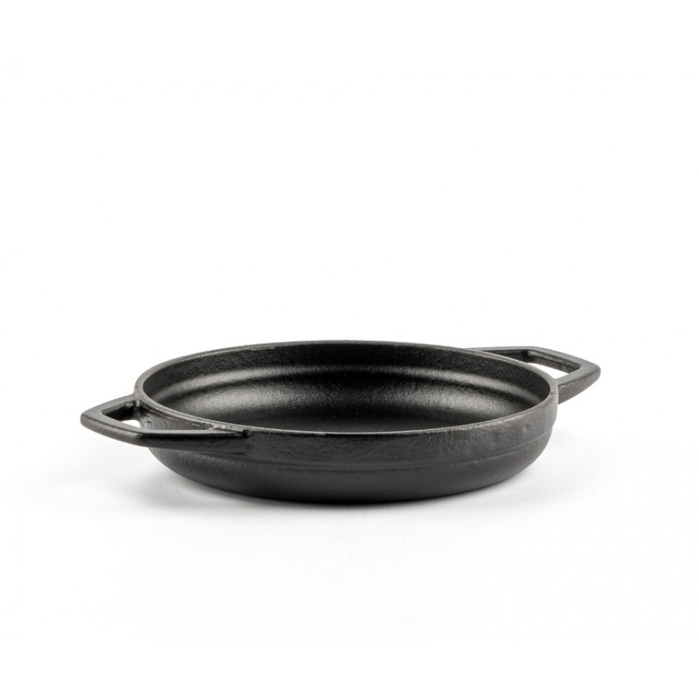 Smaltovaná litinová pánev se dvěma úchyty Hosse, Black Onyx, Ф16cm | Plochá litinová pánev | Litinová pánev |