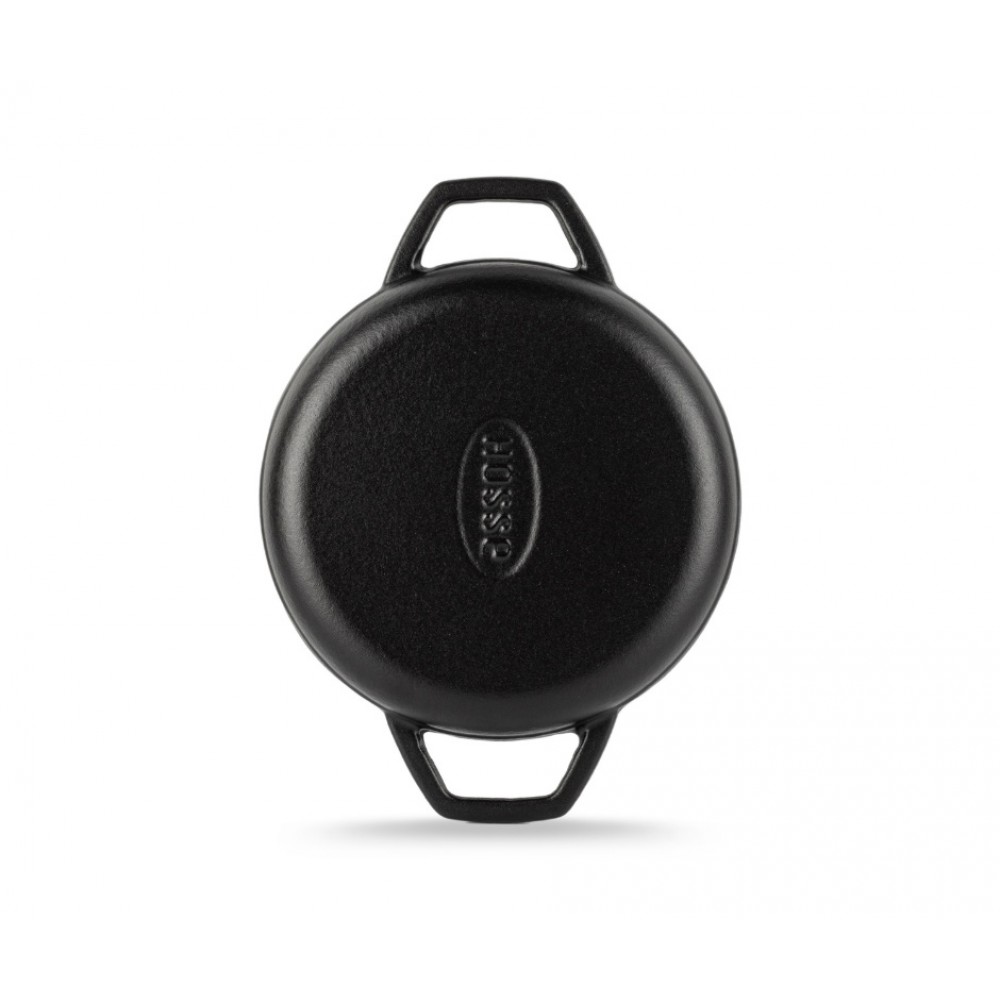 Smaltovaná litinová pánev se dvěma úchyty Hosse, Black Onyx, Ф16cm | Plochá litinová pánev | Litinová pánev |