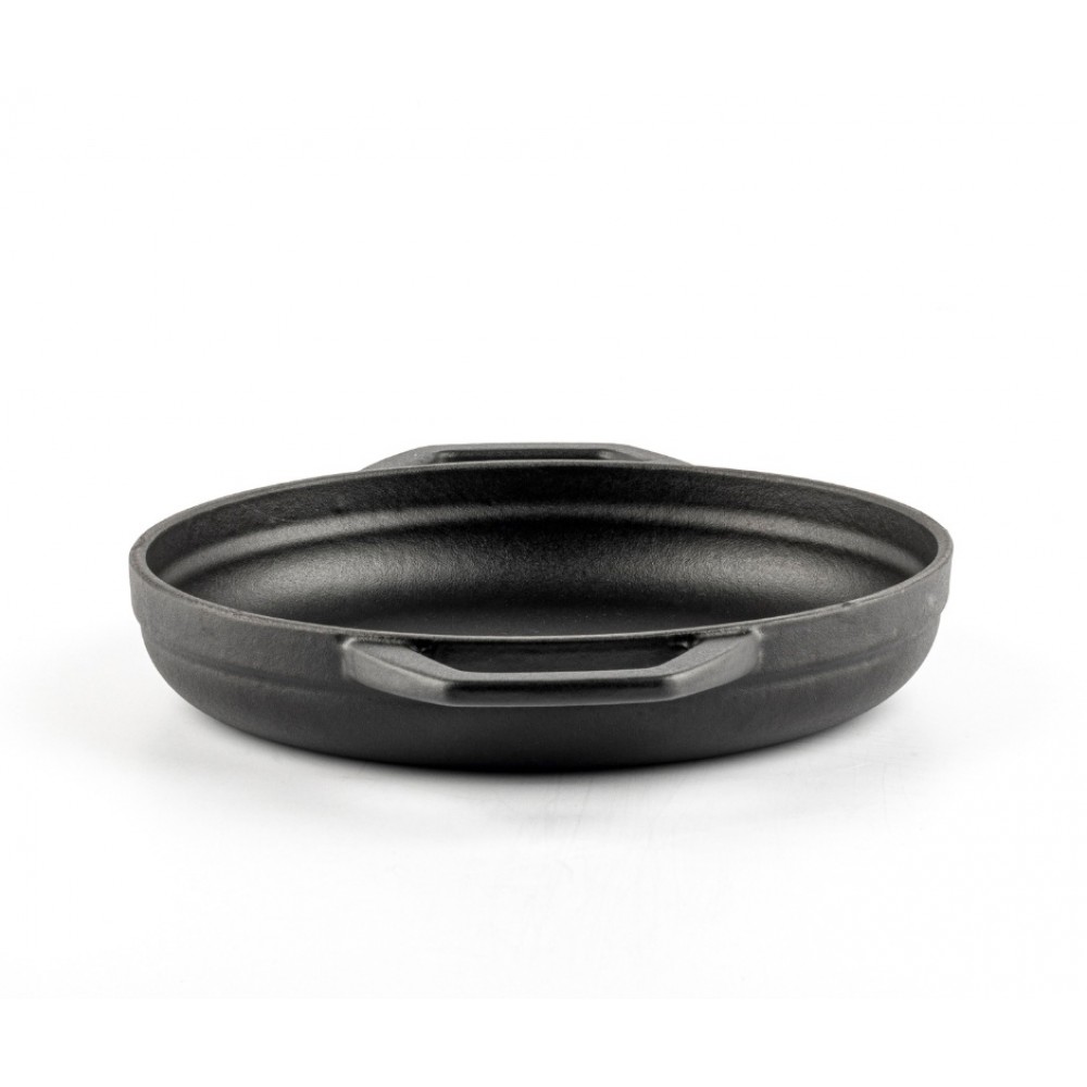 Smaltovaná litinová pánev se dvěma úchyty Hosse, Black Onyx, Ф19cm | Plochá litinová pánev | Litinová pánev |