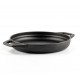 Smaltovaná litinová pánev se dvěma úchyty Hosse, Black Onyx, Ф22cm | Plochá litinová pánev | Litinová pánev |