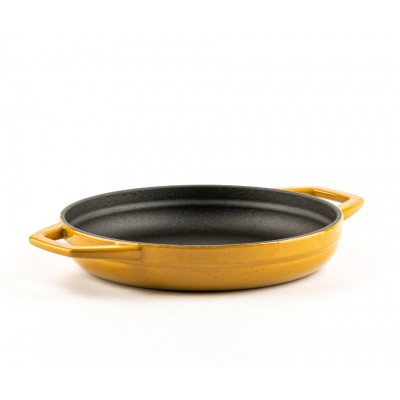 Smaltovaná litinová pánev se dvěma úchyty Hosse, Dijon, Ф19cm - Plochá litinová pánev