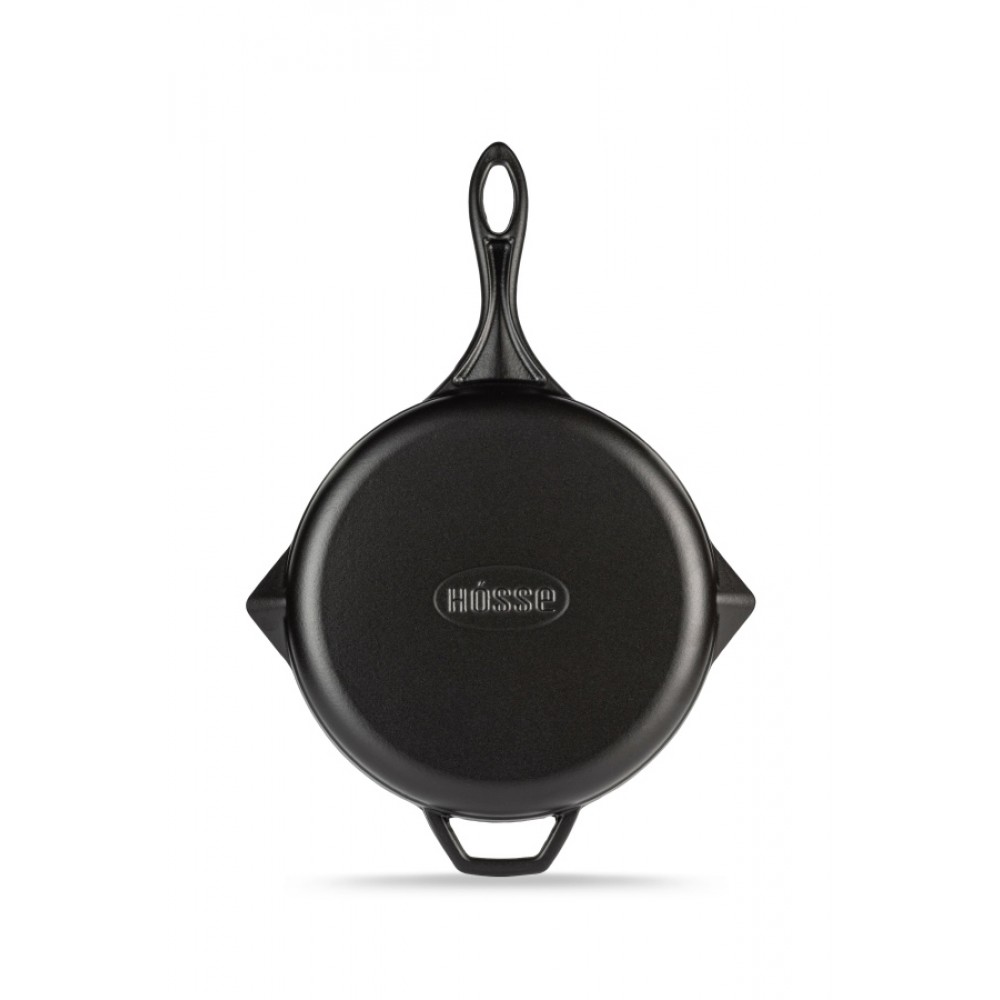 Smaltovaná litinová pánev na gril Hosse, Black Onyx, Ф24cm | Litinová pánev na gril | Litinová pánev |