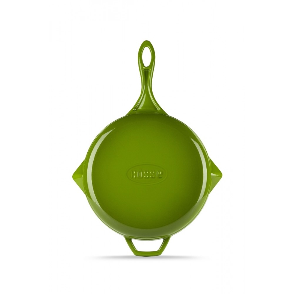 Smaltovaná litinová pánev Hosse, Bamboo, Ф24cm | Plochá litinová pánev | Litinová pánev |