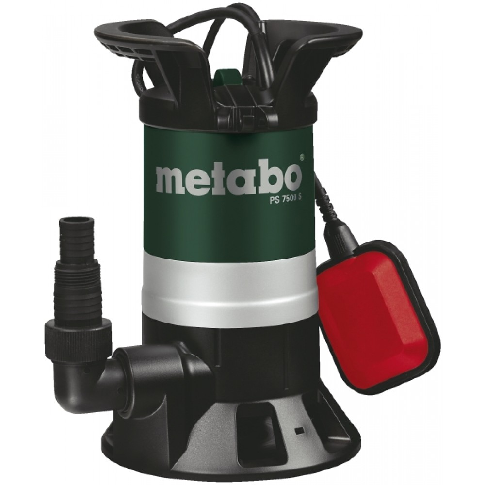 Drenážní čerpadlo na čistou a znečištěnou vodu Metabo PS 7500 S, 1 1/4", výkon 450 W, dopravní výška 5 m | Ponorné čerpadlo | Vodní čerpadla |