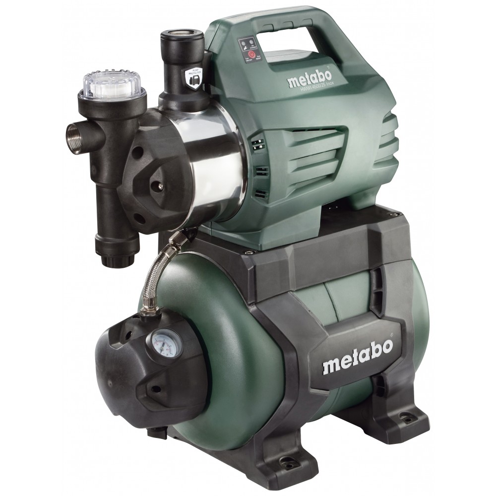 Jednofázové hydroforové čerpadlo METABO HWWI 4500/25 Inox, výkon 1300 W, průtok 4500 l/h, dopravní výška 48 m, objem nádrže 24 l