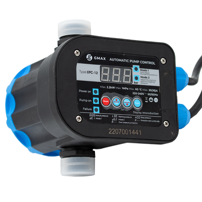 Tlakový spínač EPC-12 s digitálním displejem a nastavitelnými prahovými hodnotami Gmax – velikost 1", výkon 2,2 kW, frekvence 50–60 Hz, napětí 220–240 V - Srovnání produktů