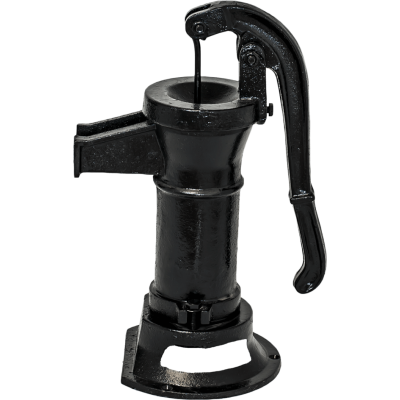 Ruční pumpa na vodu, manuální Hydro-Fix, černá, krátká – délka 390 mm, litinová, velikost 1 1/4″ - Centrální vytápění