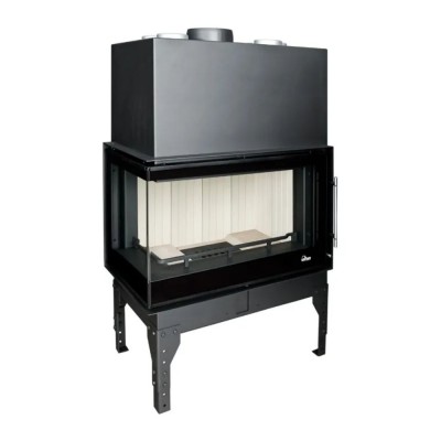 Krbová vložka UNIFLAM 860 EVO PBS s rozvody vzduchu a přívodem vzduchu, ohýbané sklo, levá strana, 15 kW - Krby