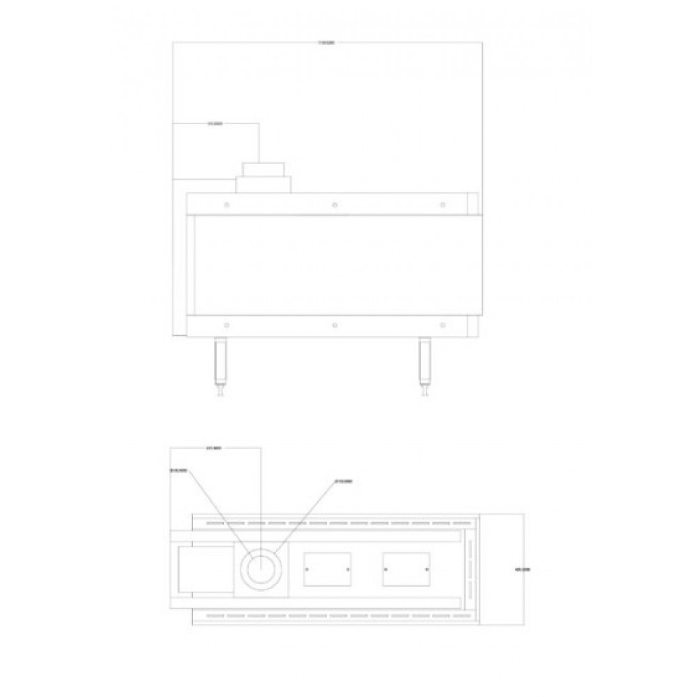Plynový krb Balkan Energy GAS 3SIDE 100, 8.2kW - 10.2kW | Plynové krby | Krby |