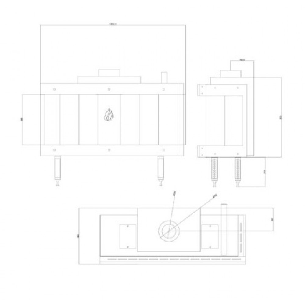 Plynový krb Balkan Energy GAS CORNER 100, 10.2kW | Plynové krby | Krby |