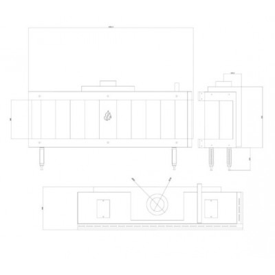 Plynový krb Balkan Energy GAS CORNER 150, 13kW - Krby