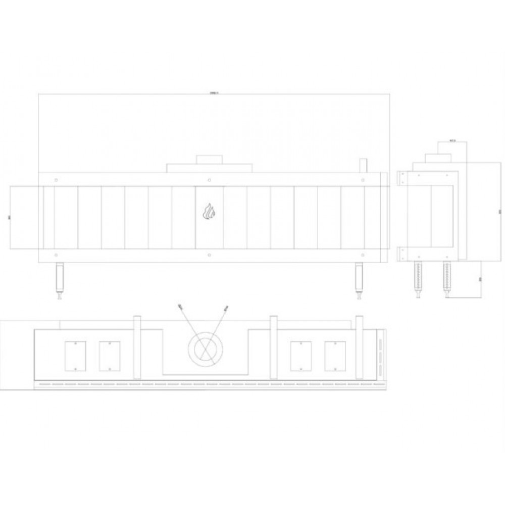 Plynový krb Balkan Energy GAS CORNER 200, 17kW | Plynové krby | Krby |