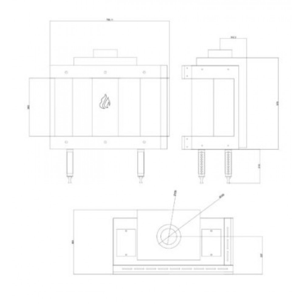 Plynový krb Balkan Energy GAS CORNER 70, 7.8kW | Plynové krby | Krby |