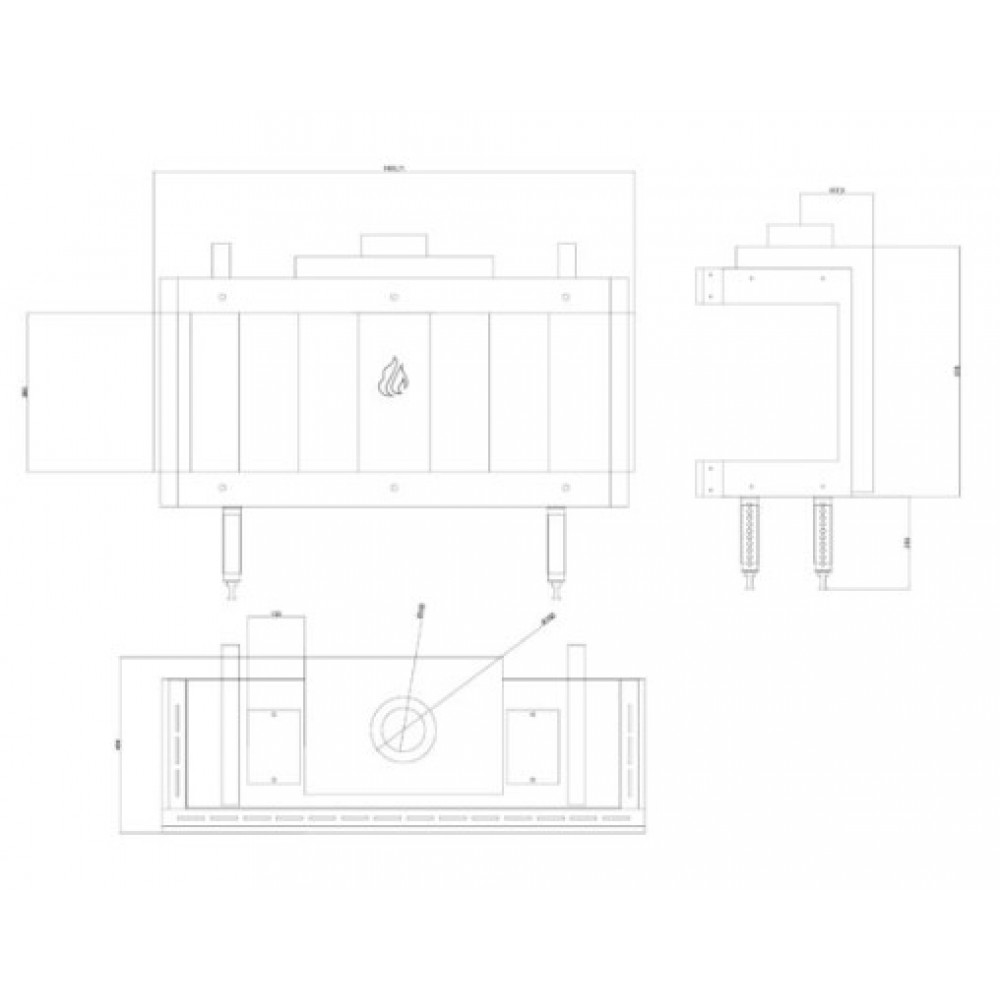Plynový krb Balkan Energy GAS PANORAMA 100, 10.2kW | Plynové krby | Krby |