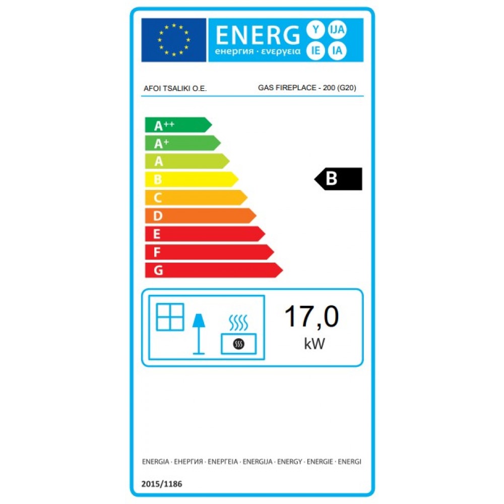 Plynový krb Balkan Energy GAS TUNNEL 200, 17kW | Plynové krby | Krby |