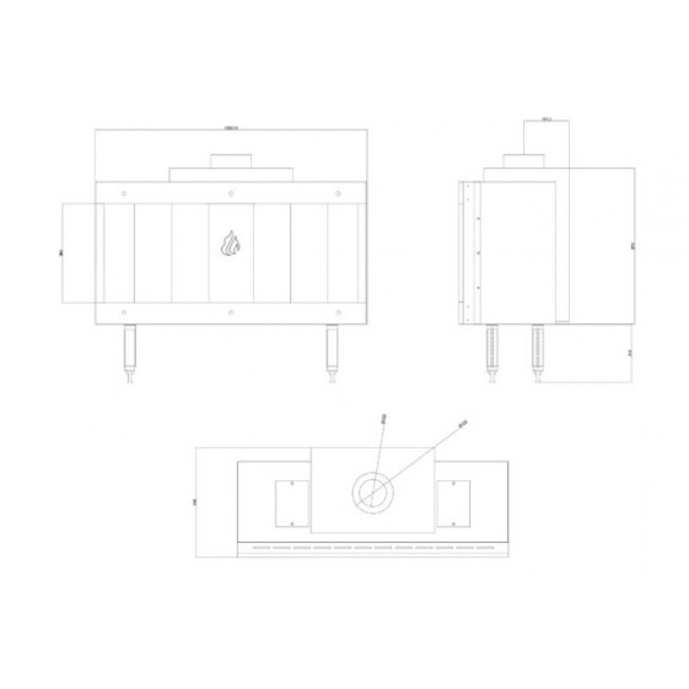 Plynový krb Balkan Energy GAS STRAIGHT 100, 10.2kW | Plynové krby | Krby |