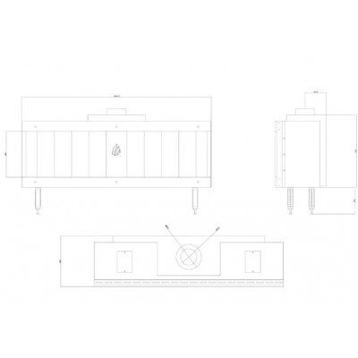 Plynový krb Balkan Energy GAS STRAIGHT 150, 13kW - Krby