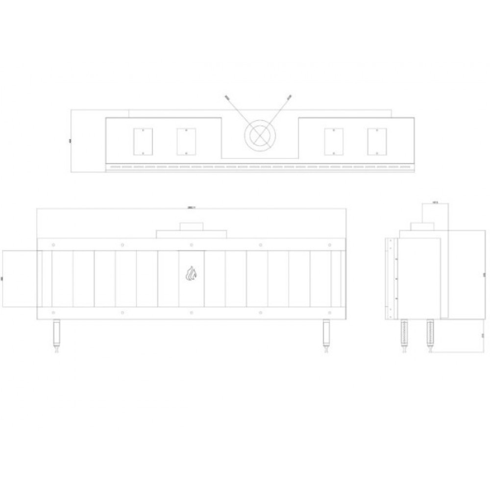 Plynový krb Balkan Energy GAS STRAIGHT 200, 17kW | Plynové krby | Krby |