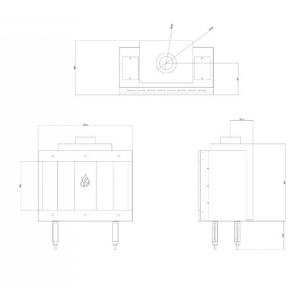 Plynový krb Balkan Energy GAS STRAIGHT 70, 7.8kW | Plynové krby | Krby |