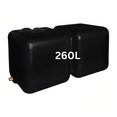 Nádrž na pitnou vodu HydroMoby AQUA S12, horizontální 260 L (černá) - Nádrže na pitnou vodu