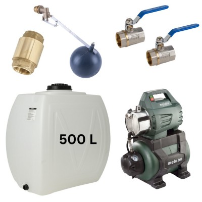 Sada „Pitná voda 500L“ s vodní nádrží Narrow Mavil (bílá) a hydrofórním čerpadlem Metabo - Nádrže na pitnou vodu