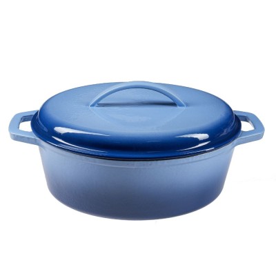 Smaltem potažený litinový hrnec, modrý, oválný, 33x27см - Srovnání produktů