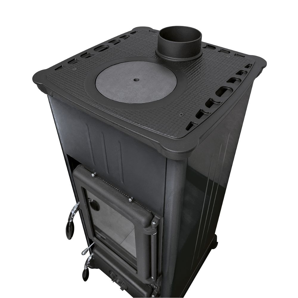 Italská krbová kamna s varnou deskou La Nordica Emiliana černý, 6.5kW | Kamna na dřevo | Krbová kamna |