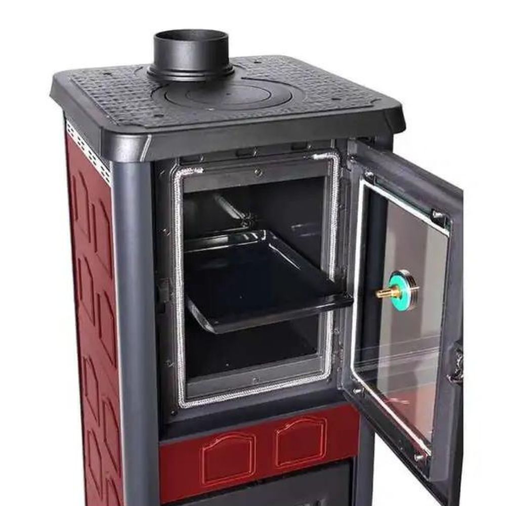 Italská krbová kamna s troubou La Nordica Gemma Forno červený, 7.3kW | Kamna na dřevo | Krbová kamna |