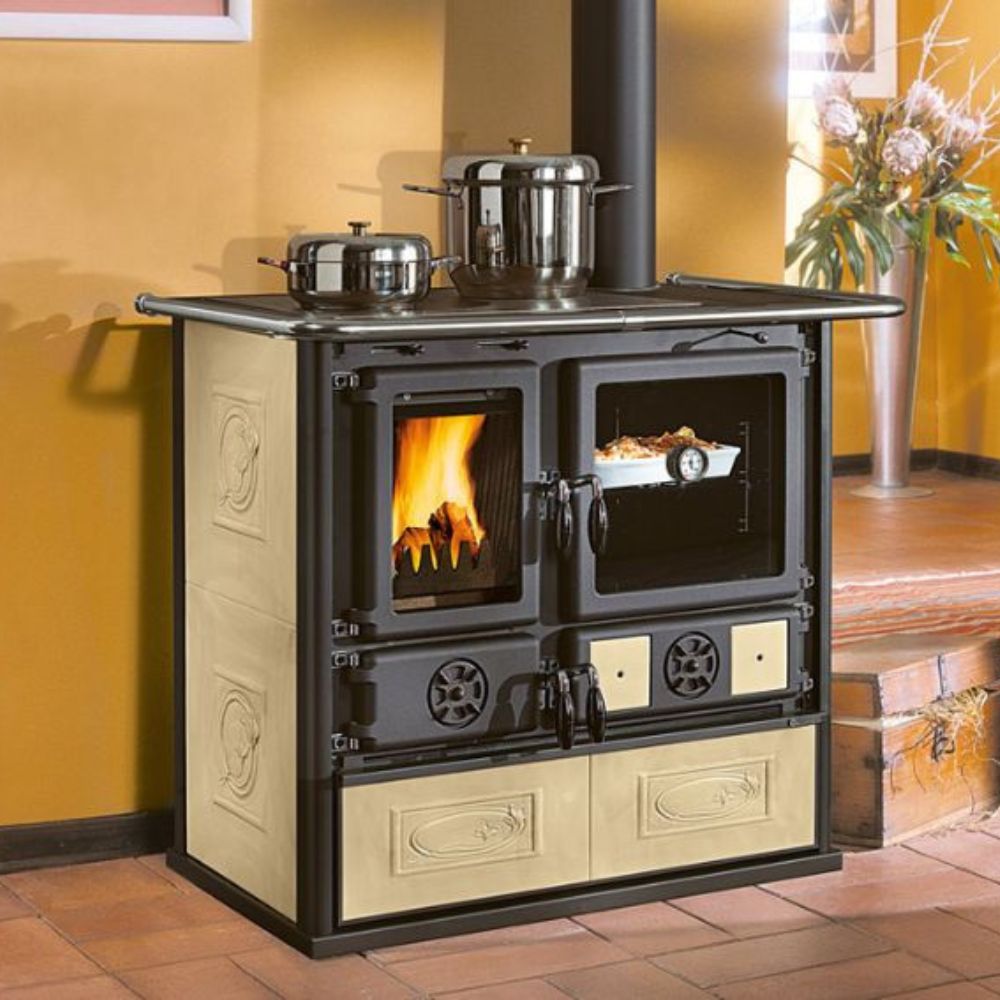 Italian sporáky na tuhá paliva La Nordica Rosa, ecru, 8.8kW | Kamna na dřevo | Krbová kamna |