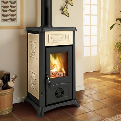 Italská krbová kamna La Nordica Gemma, ecru, 6.5kW - La Nordica