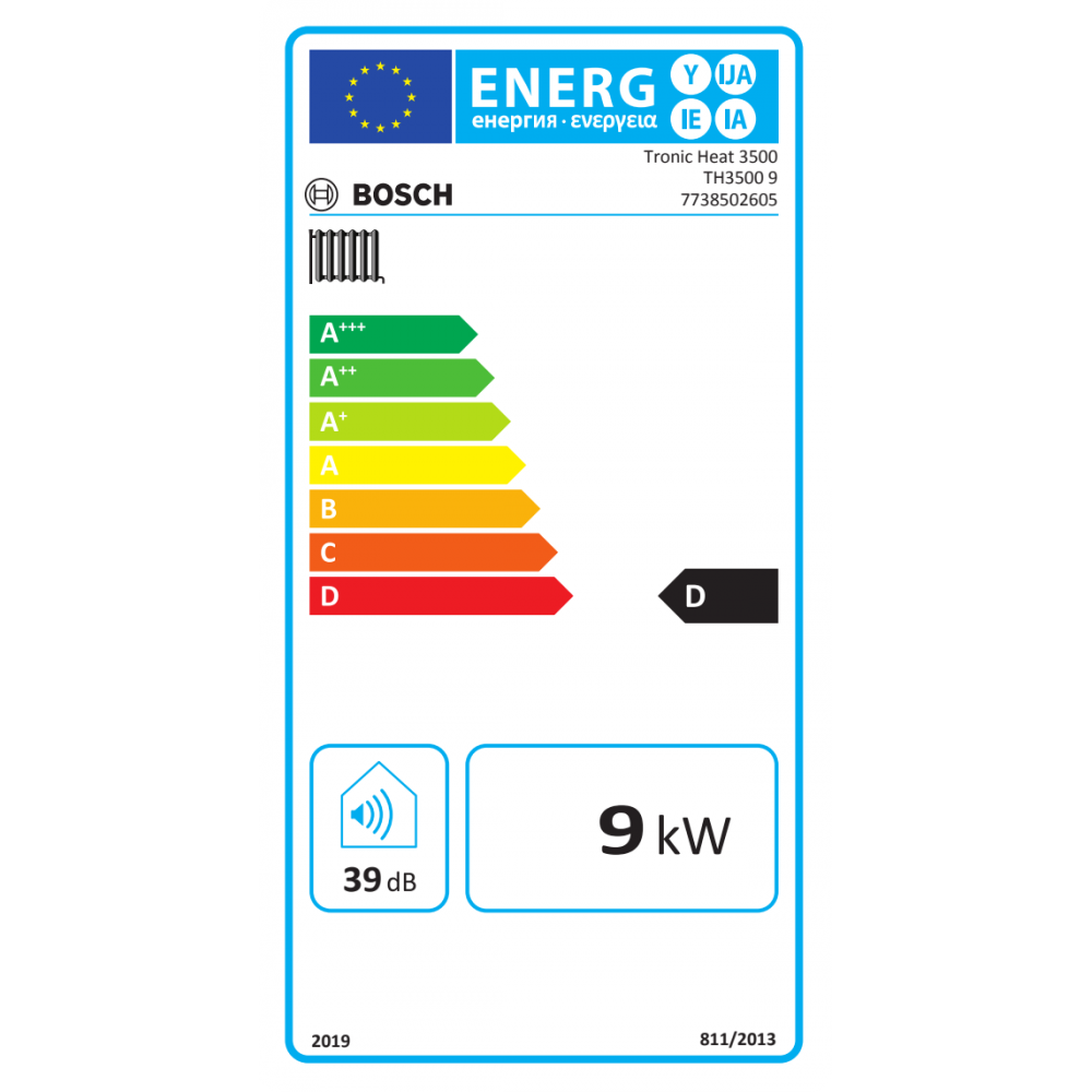 Elektrický kotel pro vytápění a ohřev teplé vody Bosch TRONIC HEAT 3500, 9 kW | Elektrické kotle |  |