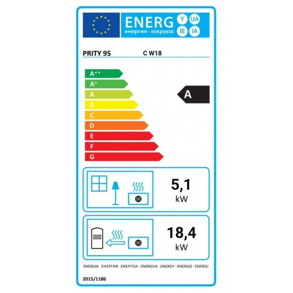 Teplovodní krbová vložka Prity C W18 litinová, 23.5kw | Teplovodní krbová vložka | Krby |