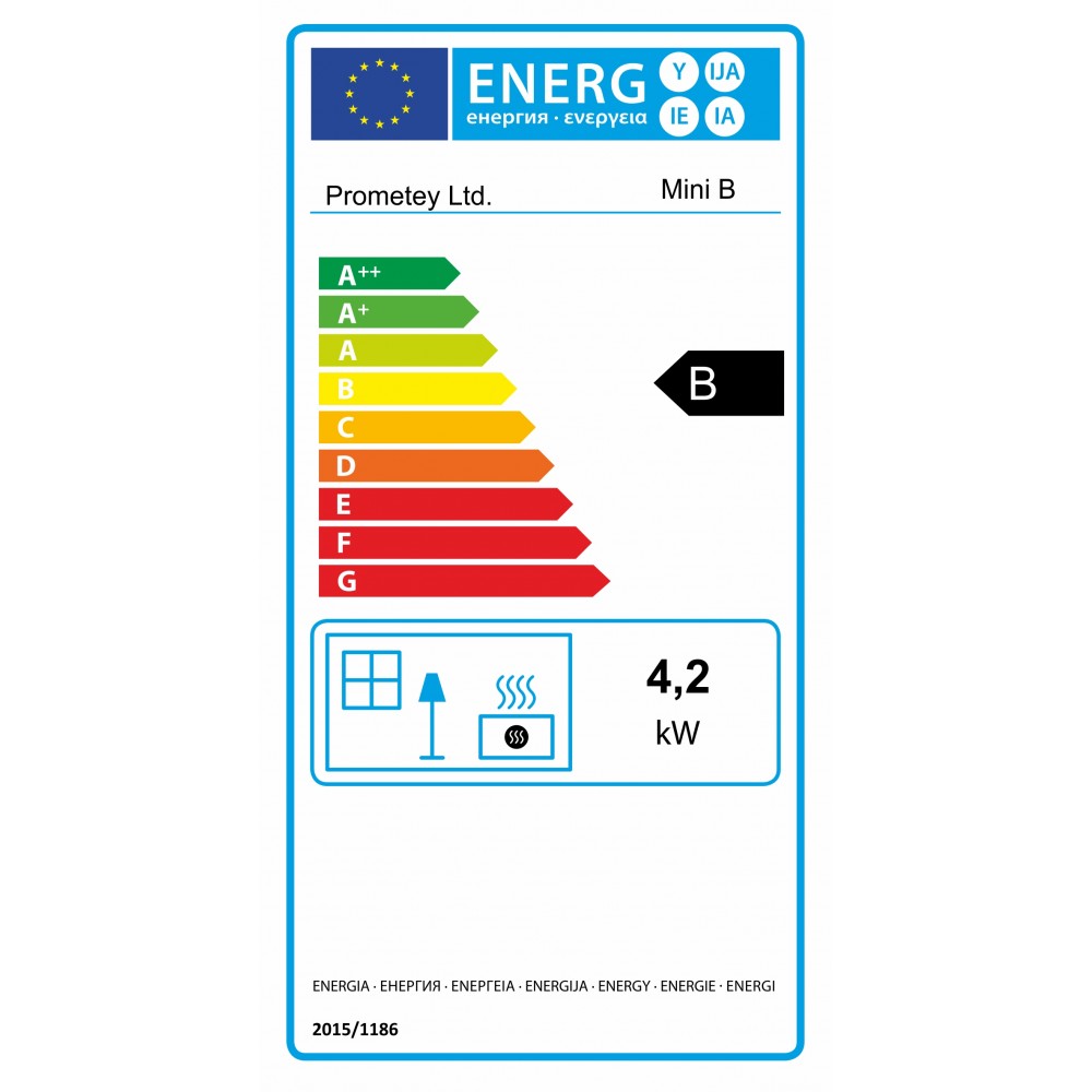 Krbová kamna Prometey Mini B, 4.2kW | Kamna na dřevo | Krbová kamna |