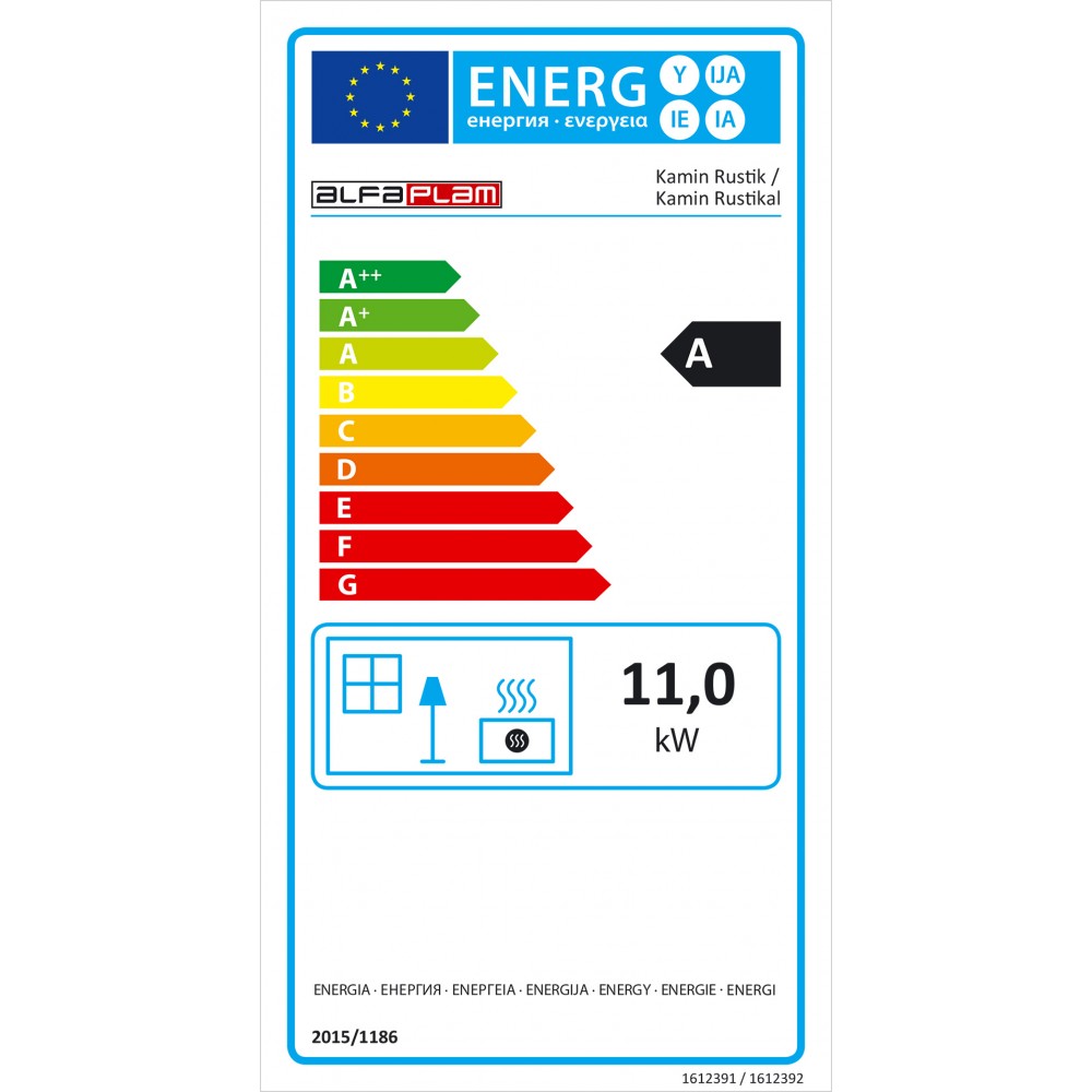 Кrbová kamna Alfa Plam Rustikal s litinovými dveřmi, 11kW | Kamna na dřevo | Krbová kamna |