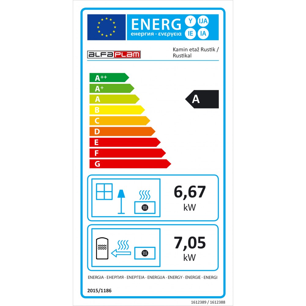 Krbová kamna s teplovodním výměníkem Alfa Plam Rustikální E, 14kW | Krbová kamna s teplovodním výměníkem | Krbová kamna |