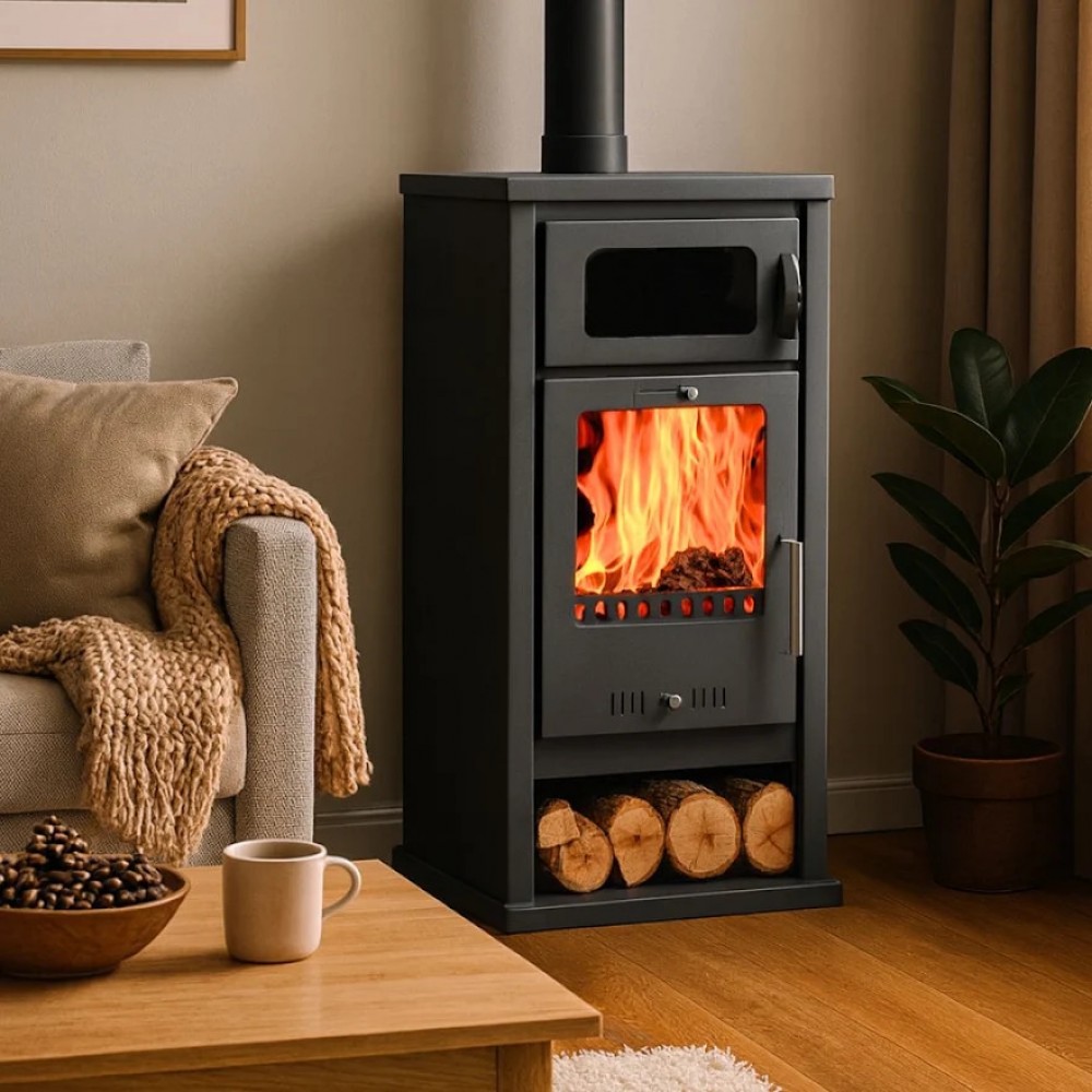 Krbová kamna s troubou Balkan Energy Troy, 7.8kW | Krbová kamna s troubou | Krbová kamna |