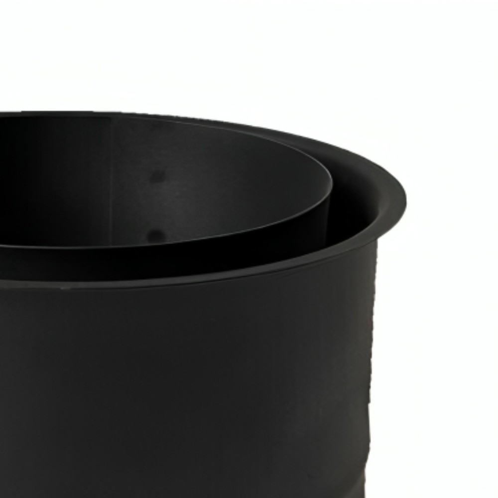 Dvojitá komínová růžice, MK NERO, Ocel, Černá, 115mm, Ø150 | Trubky ke kamnum | Komíny |