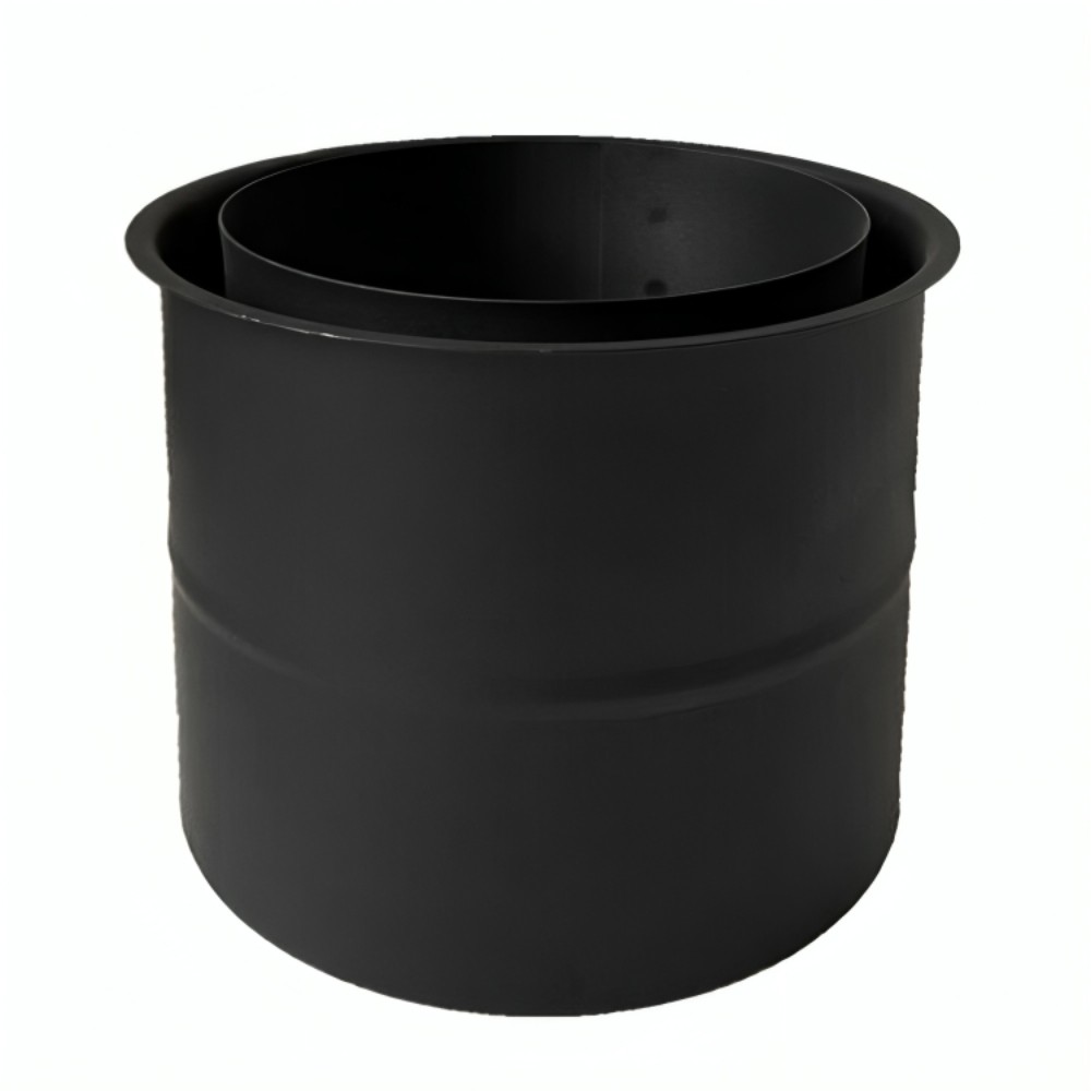 Dvojitá komínová růžice, MK NERO, Ocel, Černá, 115mm, Ø150 | Trubky ke kamnum | Komíny |