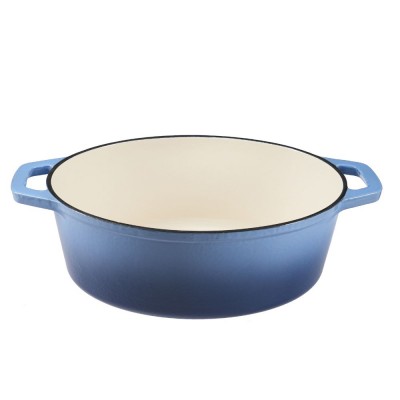 Smaltem potažený litinový hrnec, modrý, oválný, 33x27см - Srovnání produktů