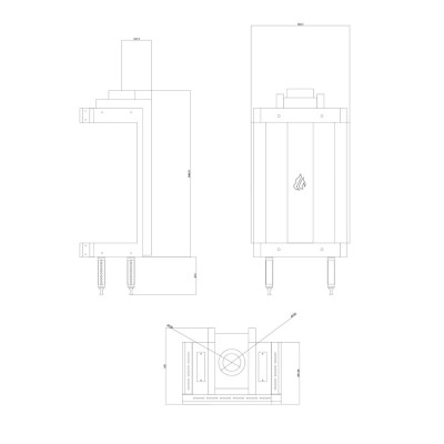 Plynový krb Velmora Fire GAS STANDING PANORAMA, 3.9kW - 6.0kW - Velmora Fire