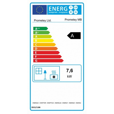 Krbová kamna Prometey “Metal top”, 7.6kW - Krbová kamna